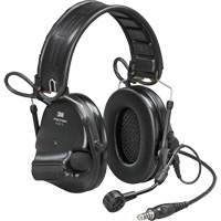 Casque VI NIB avec fils de sortie unique et rail arc Peltor ComTac, Style Bandeau, 23 dB Cam Industrial