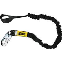 Arc Flash Shock Absorbing Lanyard, 6', Locking Snap Hook Center, Choke-Off Loop Leg Ends, Nylon Cam Industrial
