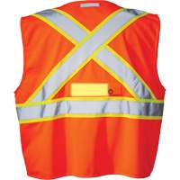 SV350 X-Back Safety Vest with Light, High Visibility Orange, Small, Polyester Cam Industrial