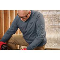 T-shirt de travail hybride, Hommes, Petit, Bleu Cam Industrial