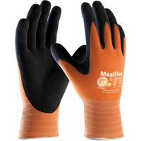ATG MaxiFlex&reg; Ultimate High Visibility Seamless Gloves, Large, Nitrile Coating, 15 Gauge, Lycra&reg;/Nylon Shell Cam Industrial