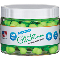 Glide&reg; Foam Earplugs, Bulk - Canister Cam Industrial