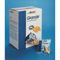 Bouchons d'oreilles classiques E-A-R, Vrac - Sac en poly, Grand, Avec cordon Cam Industrial