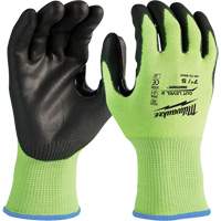 High-Visibility Cut-Resistant Gloves, Size Small, 15 Gauge, Nitrile/Polyurethane Coated, Polyethylene Shell, ANSI/ISEA 105 Level 2 Cam Industrial