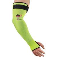 ProFlex 7941-PR Cut-Resistant Protective Arm Sleeve, TenaLux, 18", ASTM ANSI Level A4/EN 388 Level D, High Visibility Lime Cam Industrial