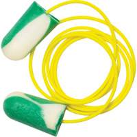 Bouchons d'oreilles biosourc&eacute;s Mega Bullet BioSoft, Vrac - Boîte, Avec cordon Cam Industrial