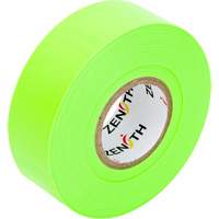 Flagging Tape, 1.1875" W x 164' L, Fluorescent Green Cam Industrial