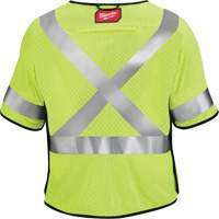 Breakaway Mesh Safety Vest, Black/High Visibility Lime-Yellow, Medium/Small Cam Industrial