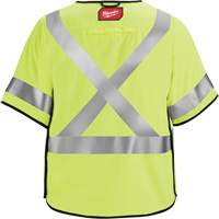 Breakaway Mesh Safety Vest, Black/High Visibility Lime-Yellow, Medium/Small Cam Industrial