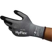 Gants anti-coupures HyFlex 11-571, Taille 5, Calibre 15, Rev&ecirc;tement Nitrile, Enveloppe en Nylon/PEHP/Spandex, ASTM ANSI niveau A4/EN 388 niveau D Cam Industrial