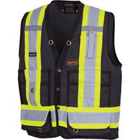 6692BK Veste de s&eacute;curit&eacute; pour arpenteur, Noir, Moyen, Polyester Cam Industrial