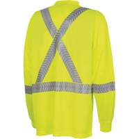 6905A Ultra-Cool Ultra-Breathable Long-Sleeved Safety Shirt, X-Small, High Visibility Lime-Yellow Cam Industrial