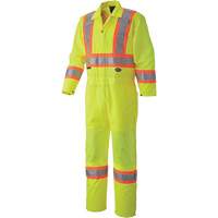 5999A Traffic Safety Coveralls, X-Small, High Visibility Lime-Yellow Cam Industrial