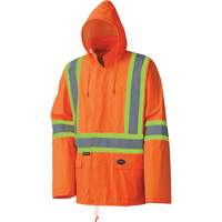 5598 Lightweight Waterproof Rain Suit, Polyester/PVC, Small, High Visibility Orange Cam Industrial