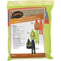 5599 Lightweight Waterproof Rain Suit, Polyester/PVC, X-Small, High Visibility Lime-Yellow Cam Industrial