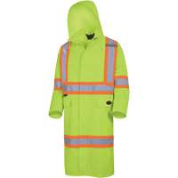 5631 The Rock 300D Waterproof Long Coat, Polyester, Small, High Visibility Lime-Yellow Cam Industrial