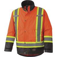 5400 Veste de s&eacute;curit&eacute; imperm&eacute;able 300D Trilobal antid&eacute;chirure, Polyester, Noir/Orange haute visibilit&eacute;, 2T-Grand Cam Industrial