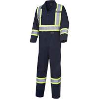 516T Coveralls, 40 (Tall), Navy Blue Cam Industrial