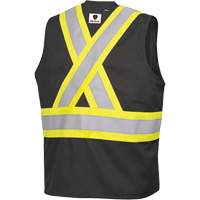 7729 FR-Tech&reg; Flame-Resistant Arc Safety Vest, Small, Black, 10 cal/cm² Cam Industrial