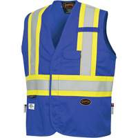7730 FR-Tech&reg; Flame-Resistant Arc Safety Vest, Small, Royal Blue, 10 cal/cm² Cam Industrial
