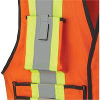 7732 FR-Tech&reg; Flame-Resistant Arc Surveyor's Vest, Small, High Visibility Orange, 9.7 cal/cm² Cam Industrial
