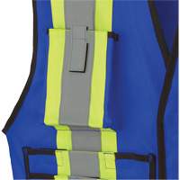 7733 FR-Tech&reg; Flame-Resistant Arc Surveyor's Vest, Small, Royal Blue, 9.7 cal/cm² Cam Industrial