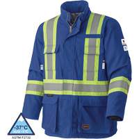 5523 Flame-Resistant Safety Parka, Small, Royal Blue, 58 cal/cm² Cam Industrial