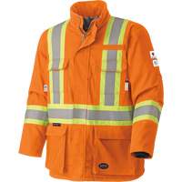 5533 Flame-Resistant Safety Parka, Small, High Visibility Orange, 58 cal/cm² Cam Industrial