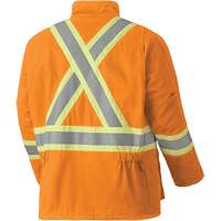 5533 Flame-Resistant Safety Parka, Small, High Visibility Orange, 58 cal/cm² Cam Industrial