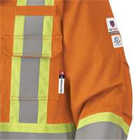5533 Flame-Resistant Safety Parka, Small, High Visibility Orange, 58 cal/cm² Cam Industrial