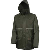 Nailhead Ripstop Tree Planter Hooded Jacket, Polyester/PVC, X-Small, Green SHE437 | Cam Industrial