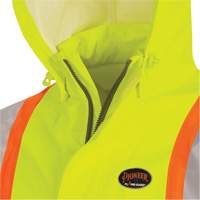 5881 Manteau de pluie ignifuge et protection contre les &eacute;clats d'arc &eacute;lectrique, T-petit, Jaune haute visibilit&eacute;, 10 cal/cm² Cam Industrial