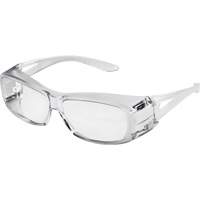 X350 OTG Safety Glasses, Clear Lens, Anti-Scratch, ANSI Z87+/Meets/Exceeds CSA Z94.3 Cam Industrial