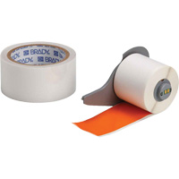 ToughStripe&reg; Ultra-Aggressive Adhesive Multi-Purpose Label Tape with Overlaminate, Polyester, Orange, 2" Width Cam Industrial