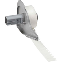 Harsh Environment Multi-Purpose Labels, Polyester, 0.35" L x 0.2" H, Black on Clear Cam Industrial