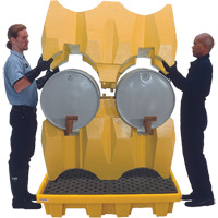 Syst&egrave;me de confinement Ultra-Drum sans drain pour 4 barils, 53" lo x 53" la x 77,8" ha, 3000 gal. US Capacit&eacute; Cam Industrial