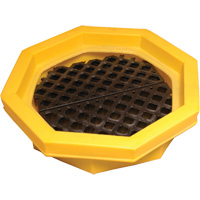 Ultra-Drum Tray avec grille, 32" lo x 32" la x 8,1" h, Cap. de d&eacute;versement 21,1 gal. US Cam Industrial