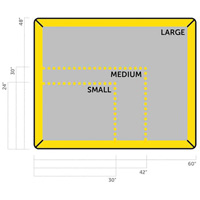 Small Ultra-Filter Pad, 0.8 US gal. Capacity, 2.5' W x 2' L x 3" H, Foam Wall Cam Industrial