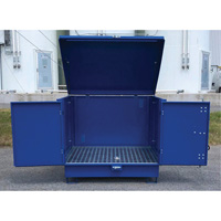 Palette de d&eacute;versement en acier avec couvercle rigide S-4 Ultra, 61" lo x 54,4" la x 52" h, Capacit&eacute; de charge 4700 lb Cam Industrial