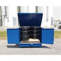 Palette de d&eacute;versement en acier avec couvercle rigide S-4 Ultra, 61" lo x 54,4" la x 52" h, Capacit&eacute; de charge 4700 lb Cam Industrial