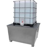Ultra-IBC Spill Pallet en acier, Capacit&eacute; de d&eacute;versement 370 gal. US, 57,6" x 34,7" x 56,9" Cam Industrial