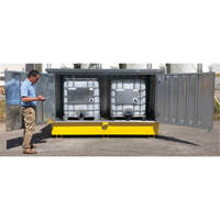 Ultra-Twin IBC en acier avec couvercle rigide, 123,4" lo x 73,4" la x 66,4" h, Capacit&eacute; de charge 12250 lb Cam Industrial