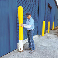 Ultra-Post Protector&reg;, 4" Dia. x 52" L, Yellow Cam Industrial