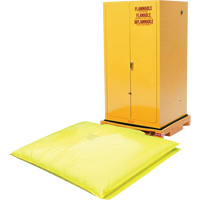 Single Drum Ultra-Safety Cabinet Bladder System, 37,8" lo x 37,8" la x 6,3" h, Capacit&eacute; de charge 1500 lb Cam Industrial