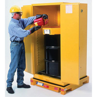 Single Drum Ultra-Safety Cabinet Bladder System, 37,8" lo x 37,8" la x 6,3" h, Capacit&eacute; de charge 1500 lb Cam Industrial