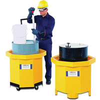 Pallet Jack Ultra-Spill Collector&reg;, 66 US gal., Mobile Cam Industrial