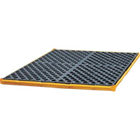 4-Drum Flexible Ultra-Spill Deck&reg;, 22 US gal. Spill Capacity, 48" x 48" x 2.5" Cam Industrial