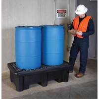 2-Drum Economy Ultra-Spill Pallet&reg;, 66 US gal. Spill Capacity, 53" x 29" x 16.5" Cam Industrial