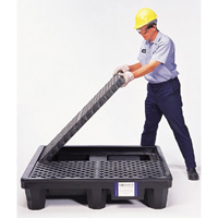 4-Drum Economy Ultra-Spill Pallet&reg;, 66 US gal. Spill Capacity, 53" x 53" x 11.8" Cam Industrial
