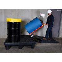 4-Drum Economy Ultra-Spill Pallet&reg;, 66 US gal. Spill Capacity, 53" x 53" x 11.8" Cam Industrial